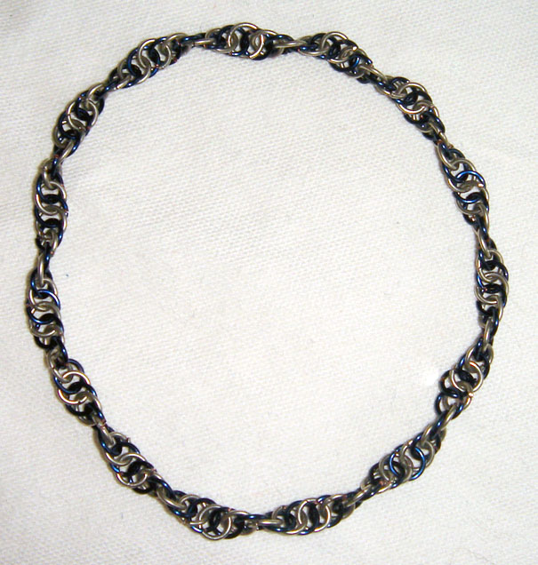 Blue & White Spiral Bracelet
