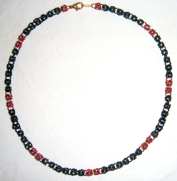 Coal Fire Byzantine Necklace