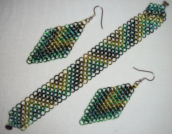 Forest Bracelet and Earrings Set