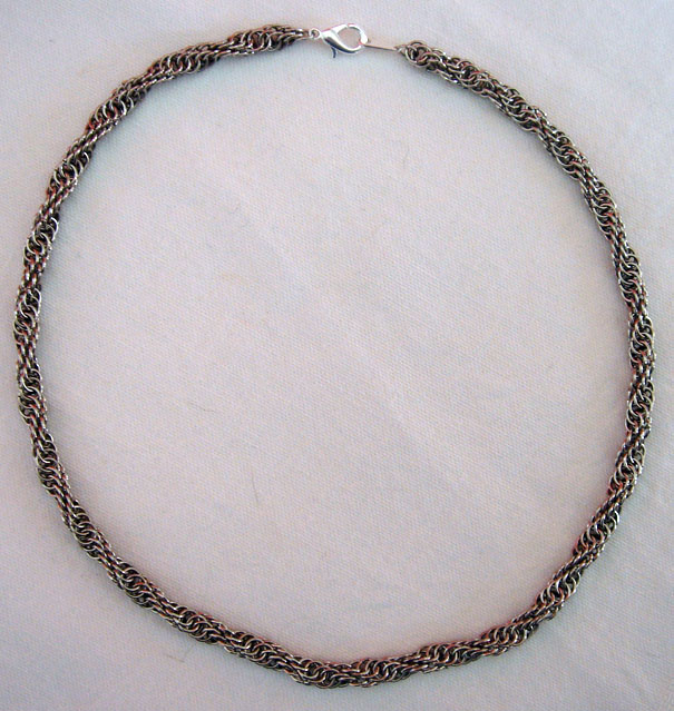 Nickel Double Helix Necklace